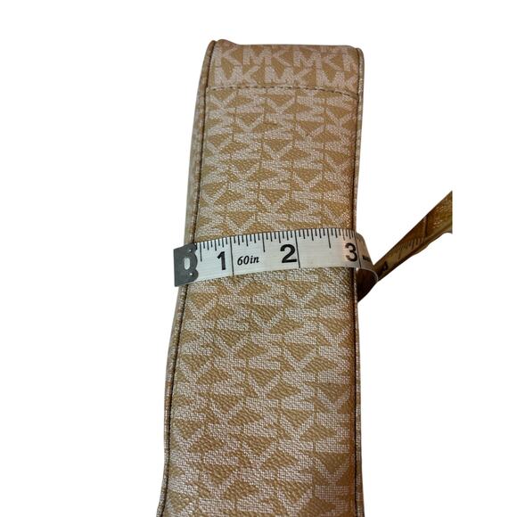 Michael Kors Jet Set Travel Large Logo Messenger - Tan - Picture 10 of 10